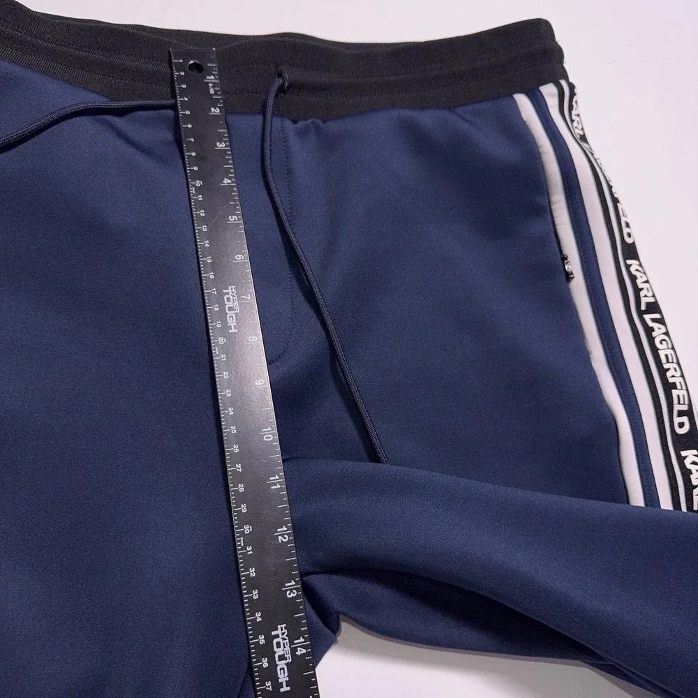Karl Lagerfeld‎ Paris Jogger Sweatpants Mens Large Blue Colorblock Track